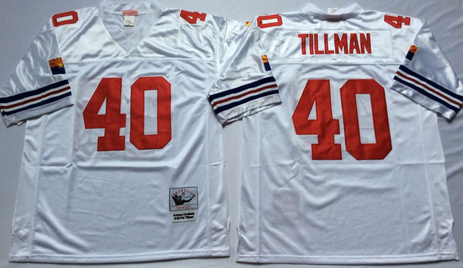 Men NFL Arizona Cardinals 40 Tillmann white Mitchell Ness jerseys